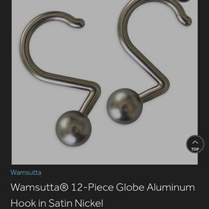 Wamsutta-11-piece Globe Shower Hooks(Satin Nickel)